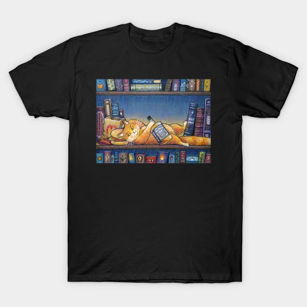 Book cat T-Shirt by illustore